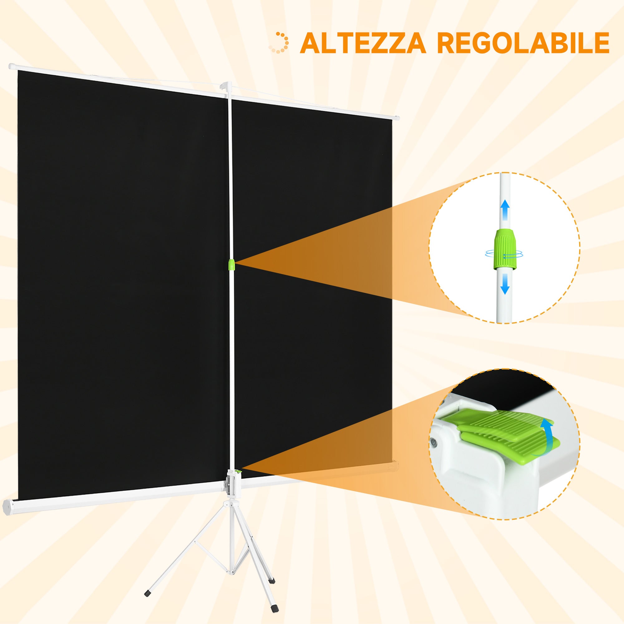 EasyComfort 120" projectiescherm 4:3 met statief