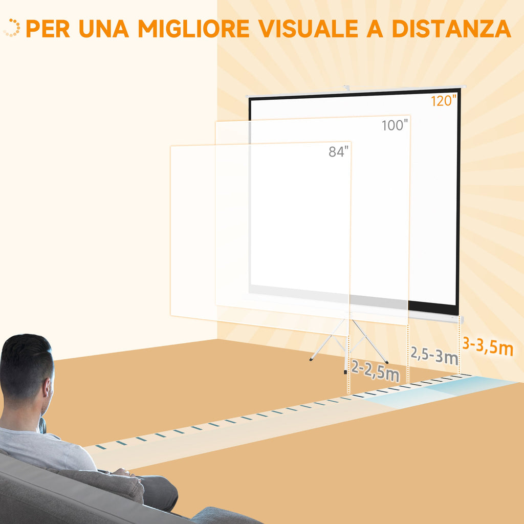 EasyComfort 120" projectiescherm 4:3 met statief
