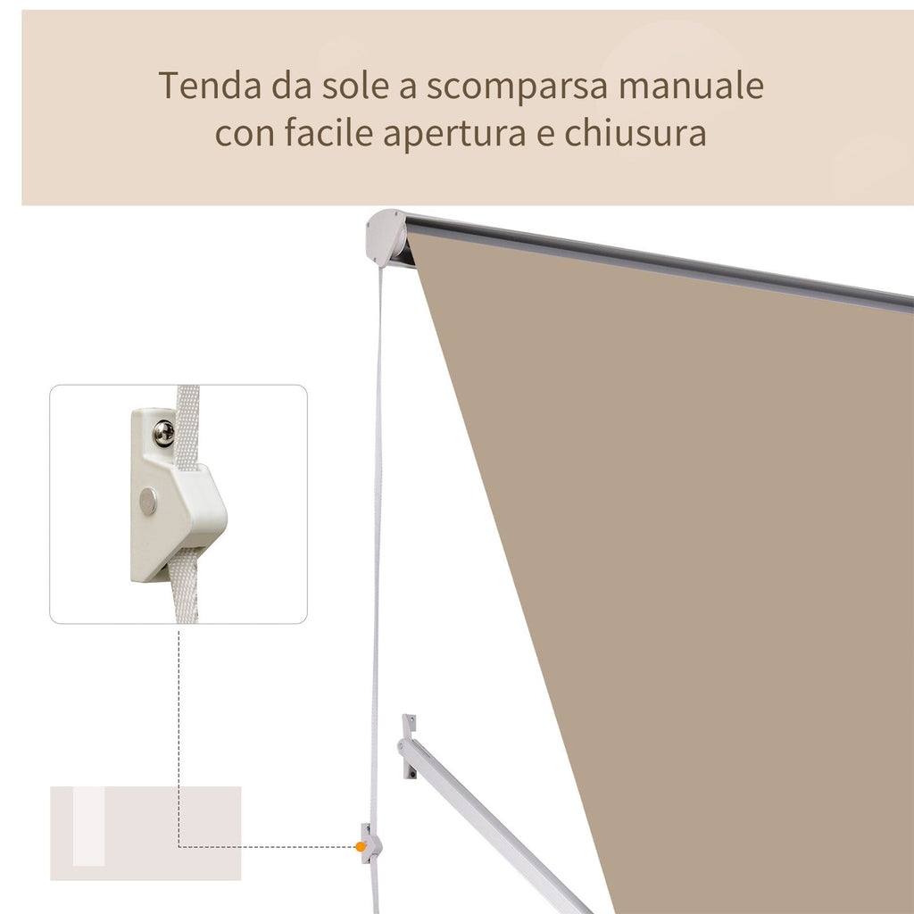 EASYCOMFORT Wall Roller zonnescherm handbediend 180x70 cm