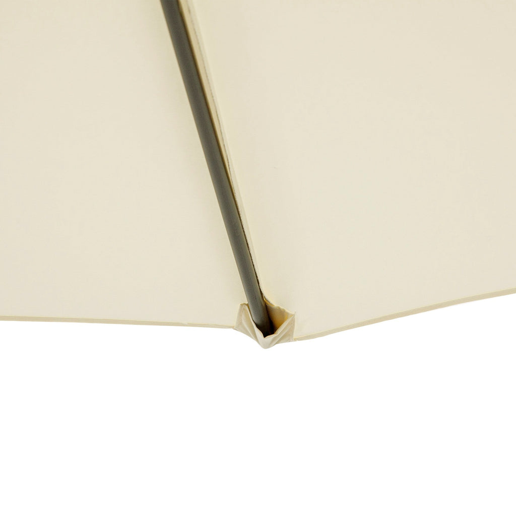 EASYCOMFORT Decentralized Garden Umbrella with Cross Base Included, in Metal and Polyester, 3x2.5 m, Beige