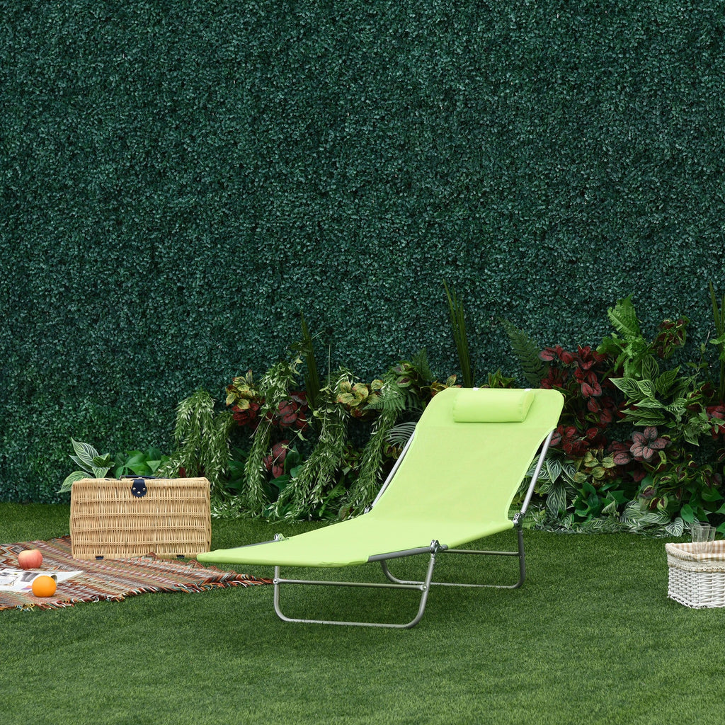 EasyComfort opvouwbaar ligbed 182x56x24.5cm lichtgroen
