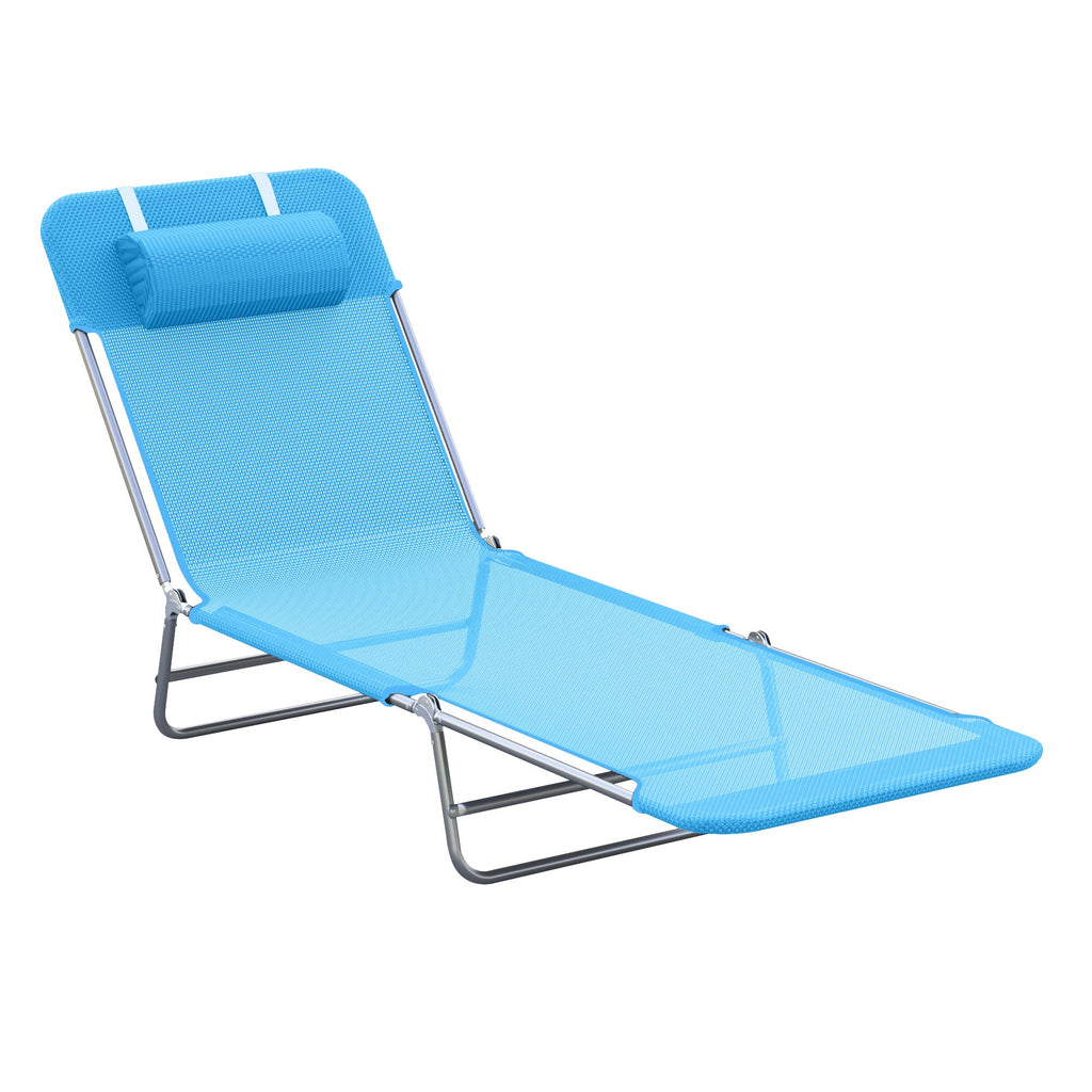 EasyComfort inklapbare ligstoel met kussen 182x56x24.5cm
