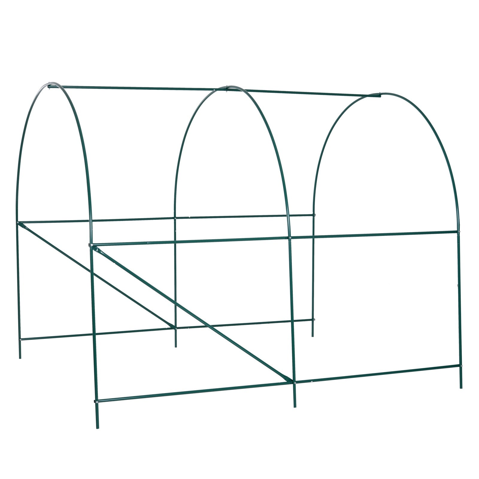 EASYCOMFORT Tuinserre 245x200x198 cm – stalen frame, 4 PE-ramen