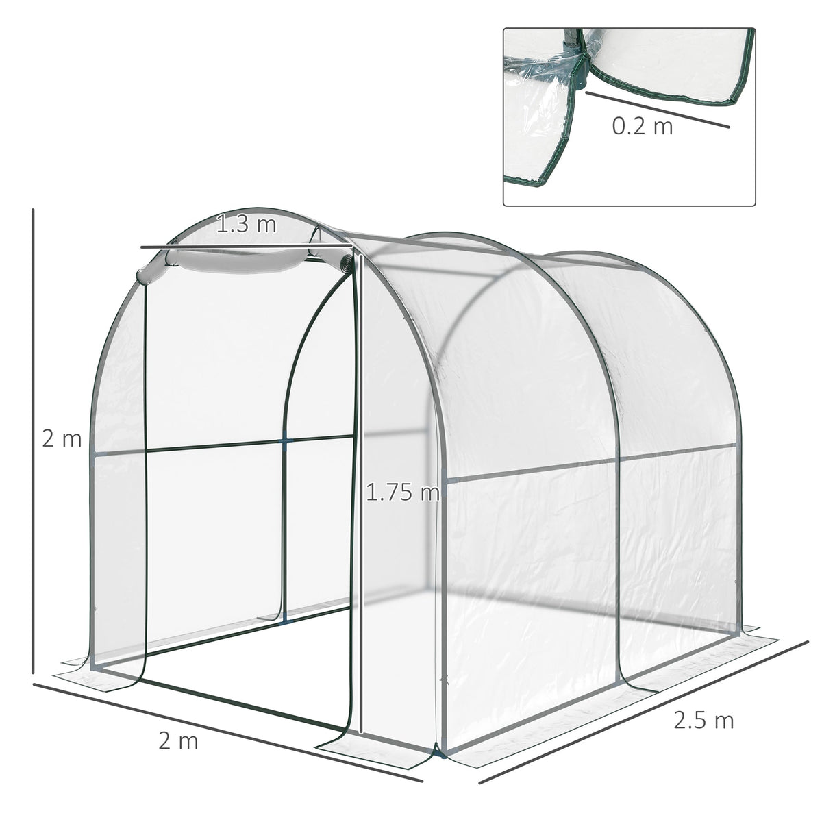 EasyComfort PVC tunnelkas 250 x 200 x 200 cm