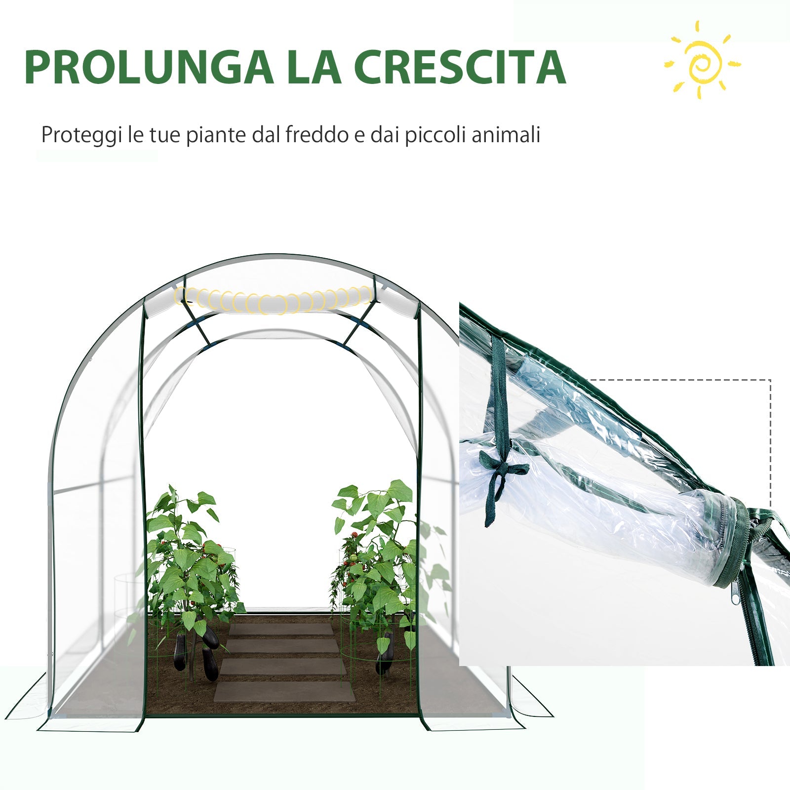 EasyComfort PVC tunnelkas 250 x 200 x 200 cm