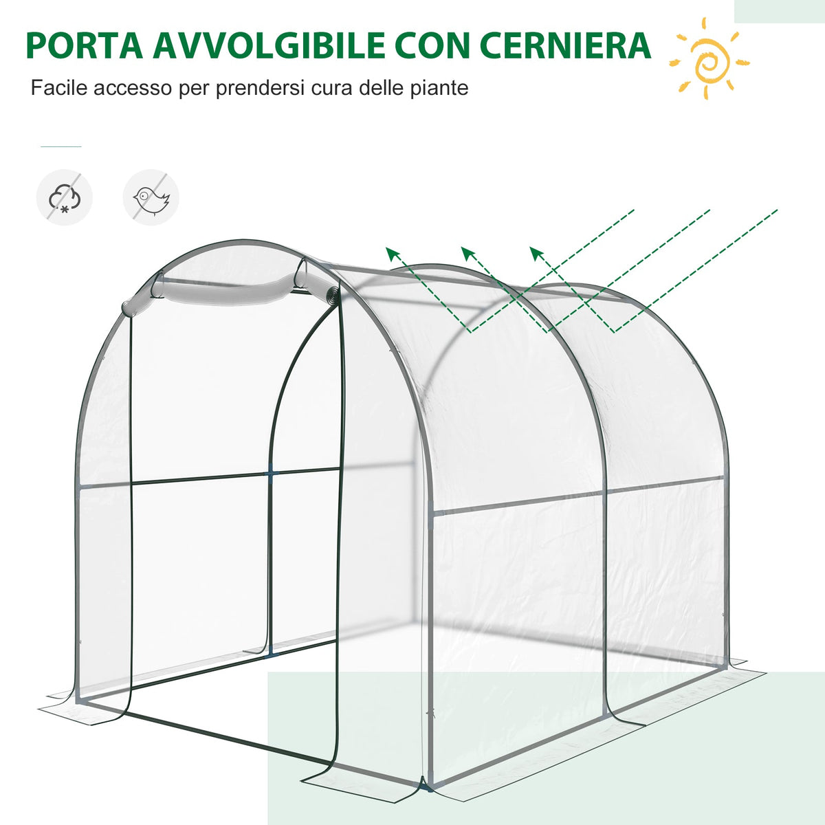 EasyComfort PVC tunnelkas 250 x 200 x 200 cm