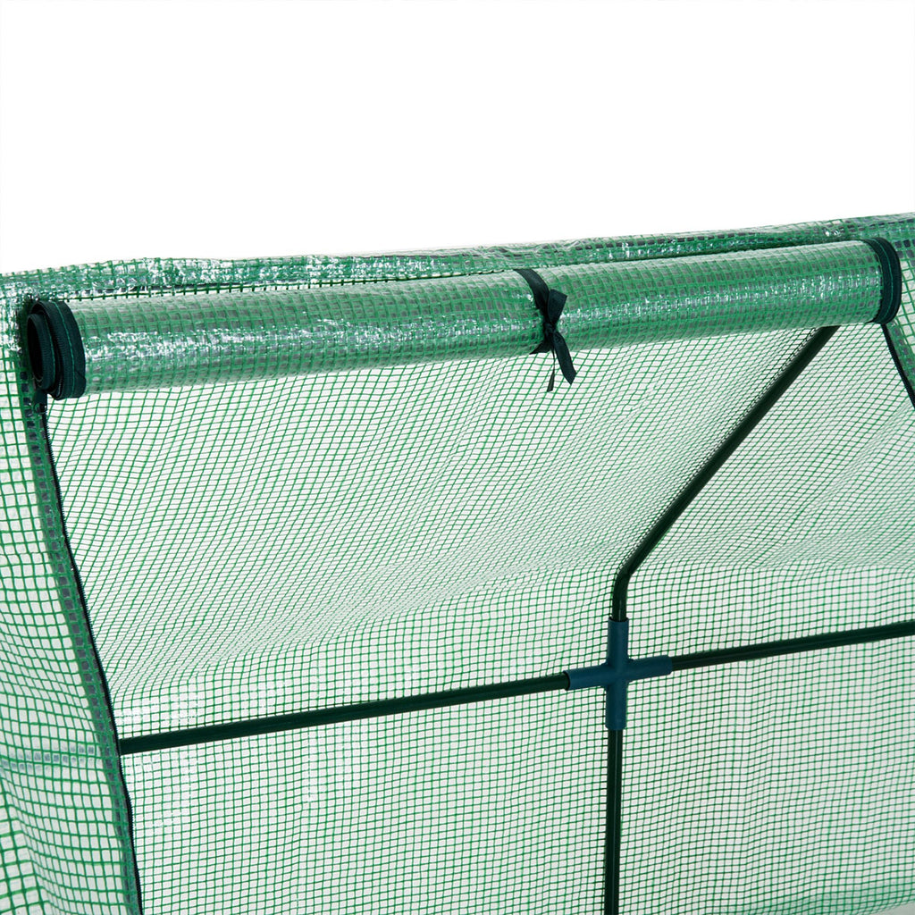 EASYCOMFORT Garden Greenhouse Agricultural Greenhouses for Plants with PE Sheet and Steel Frame, 270x90x90cm, Green