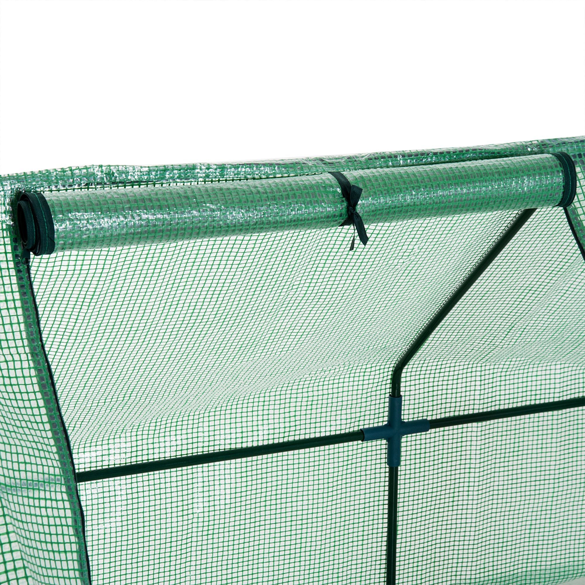 EASYCOMFORT Garden Greenhouse Agricultural Greenhouses for Plants with PE Sheet and Steel Frame, 270x90x90cm, Green