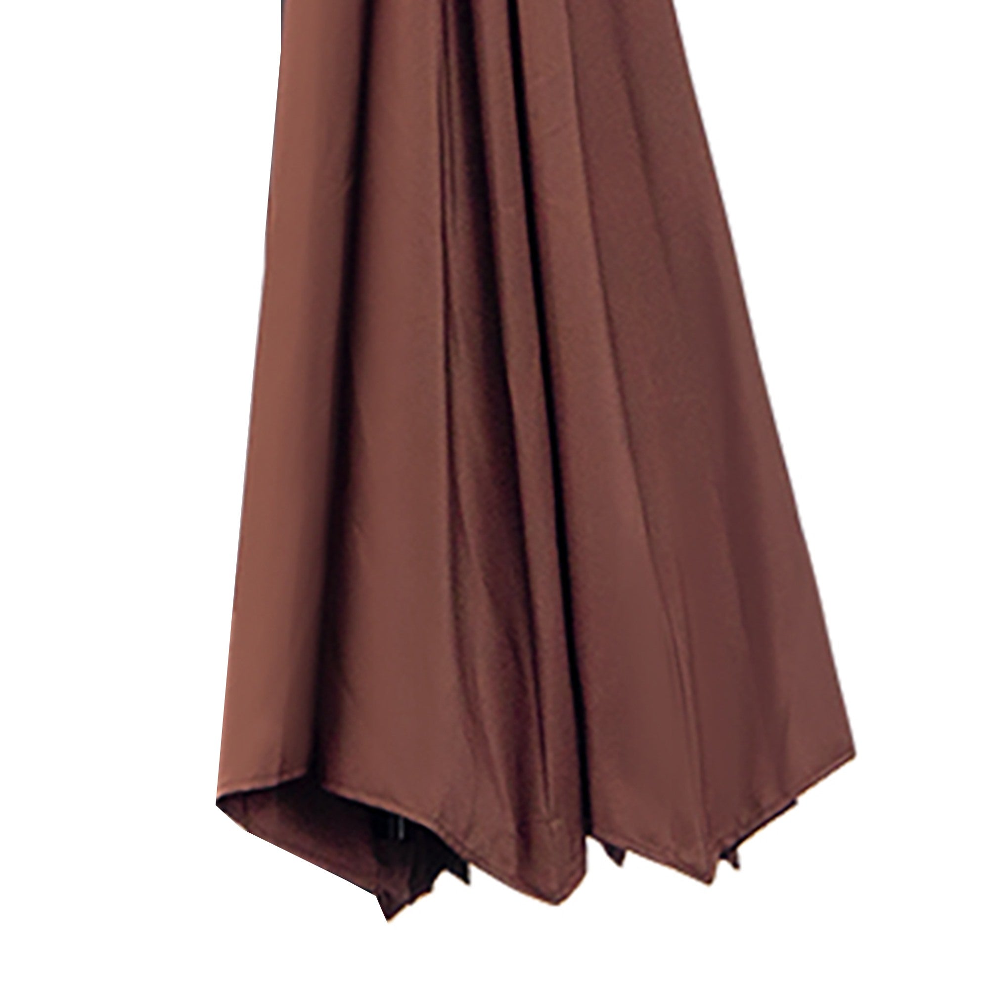 EASYCOMFORT Garden Umbrella 3x2.5 m Tilting Arm with Crank, in Steel and Polyester, Brown