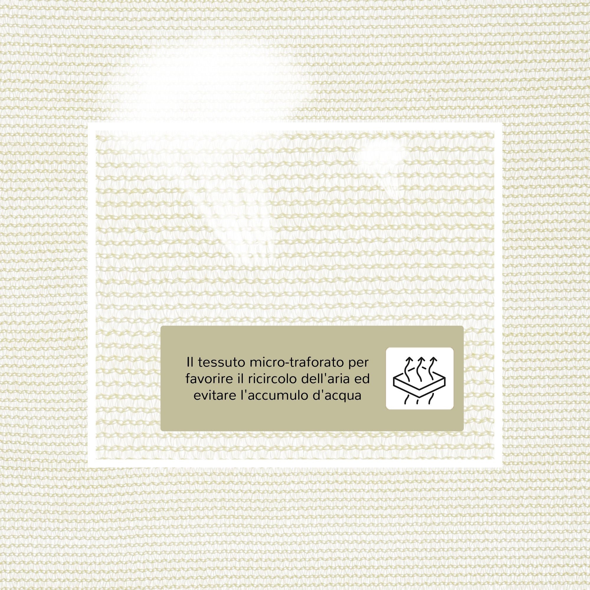 EASYCOMFORT Triangular Sunshade Awning 4x4x4 m in Beige Waterproof Anti-UV Fabric for Outdoors