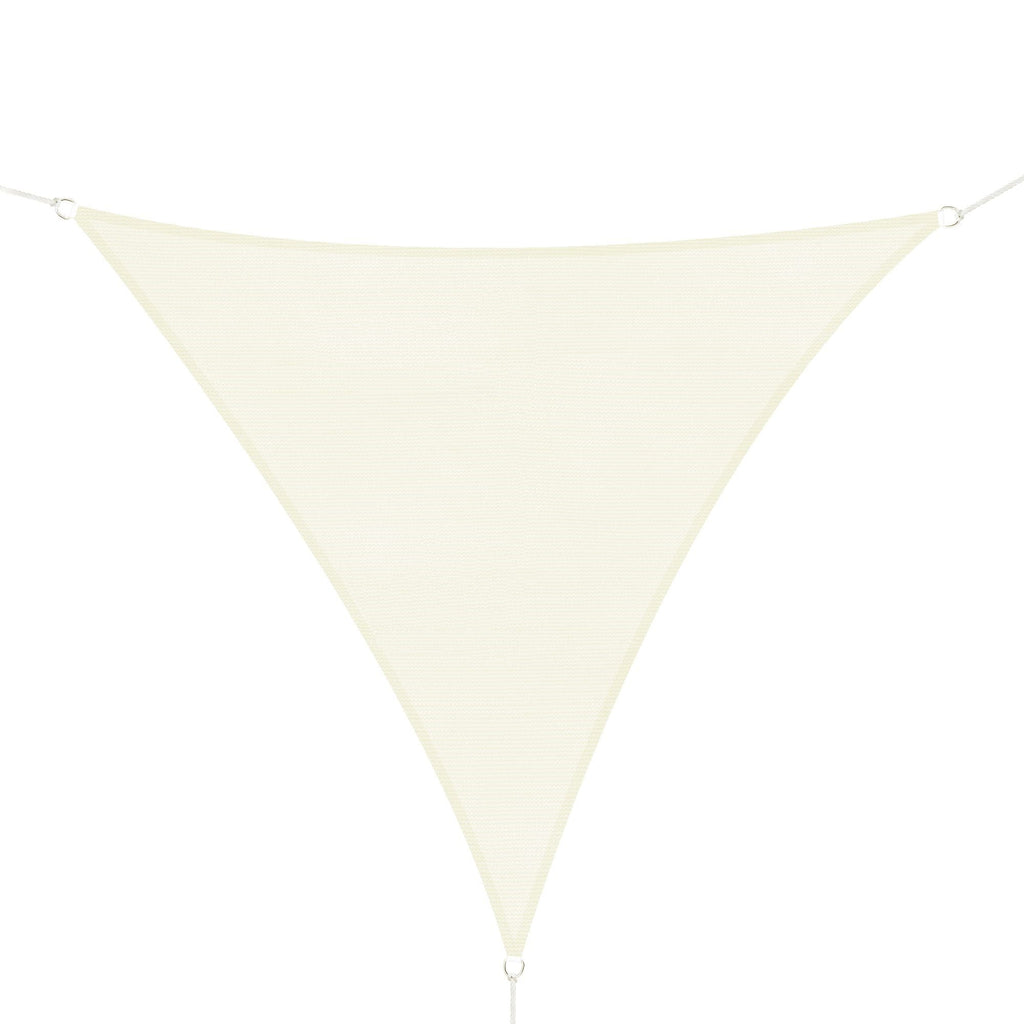 EASYCOMFORT Triangular Sunshade Awning 4x4x4 m in Beige Waterproof Anti-UV Fabric for Outdoors