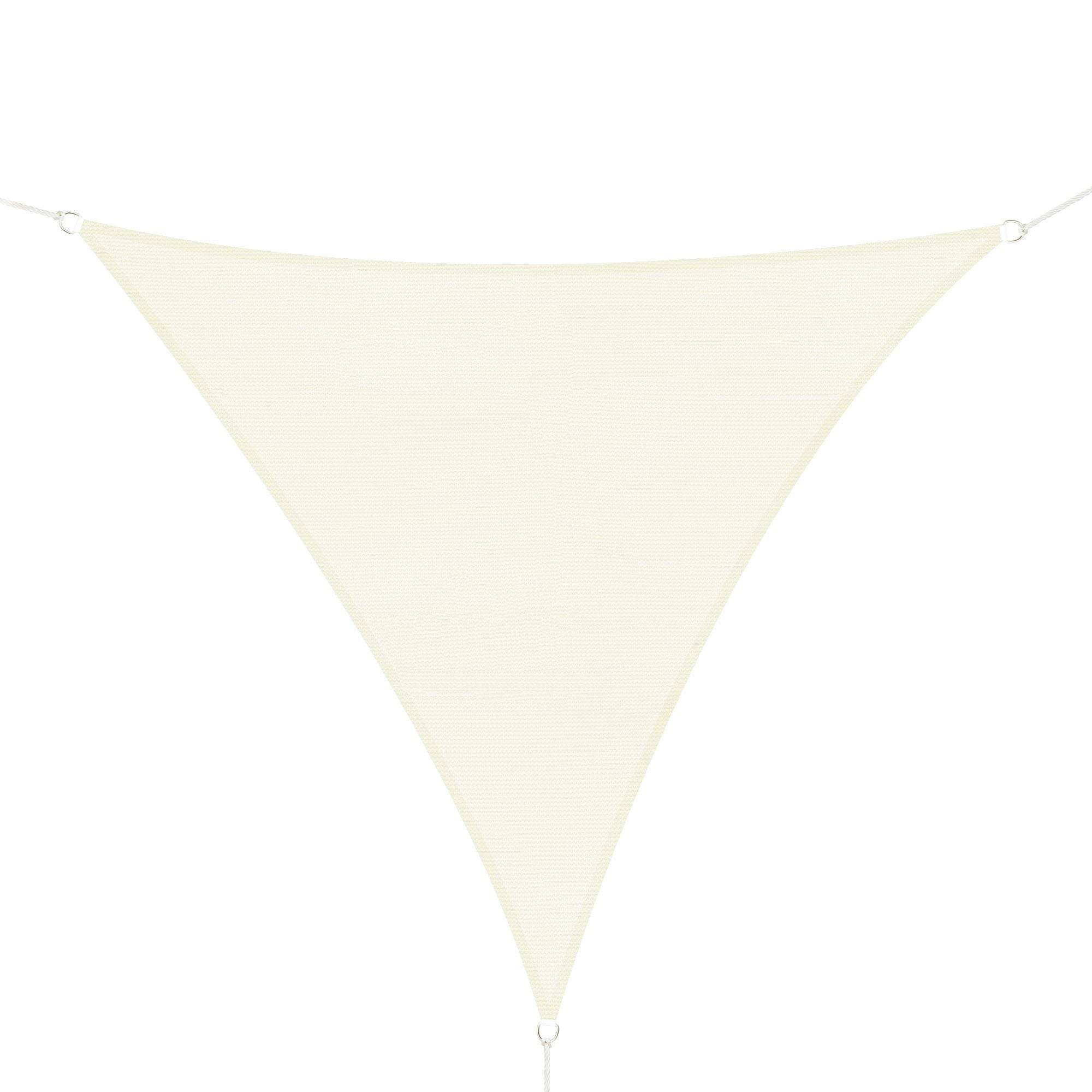 EASYCOMFORT Triangular Sunshade Awning 4x4x4 m in Beige Waterproof Anti-UV Fabric for Outdoors