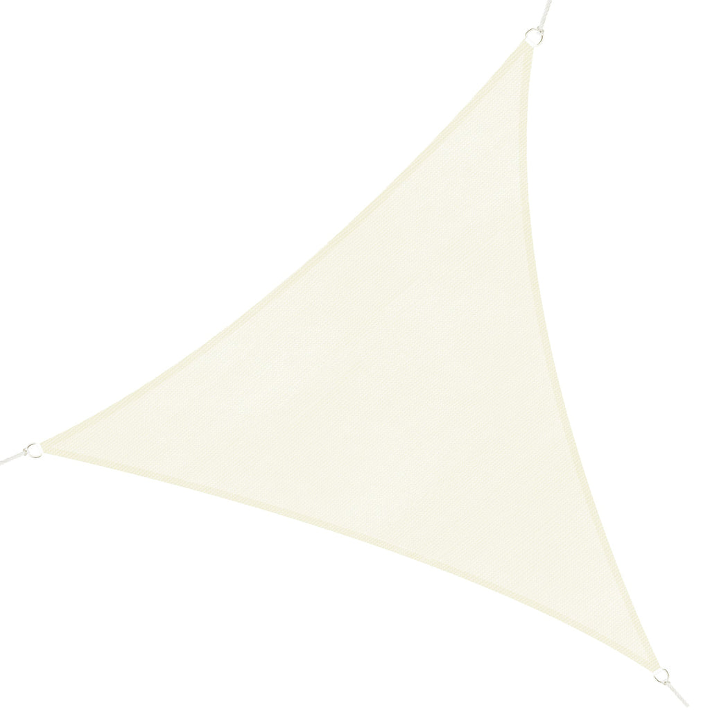 EASYCOMFORT Triangular Sunshade Awning 4x4x4 m in Beige Waterproof Anti-UV Fabric for Outdoors