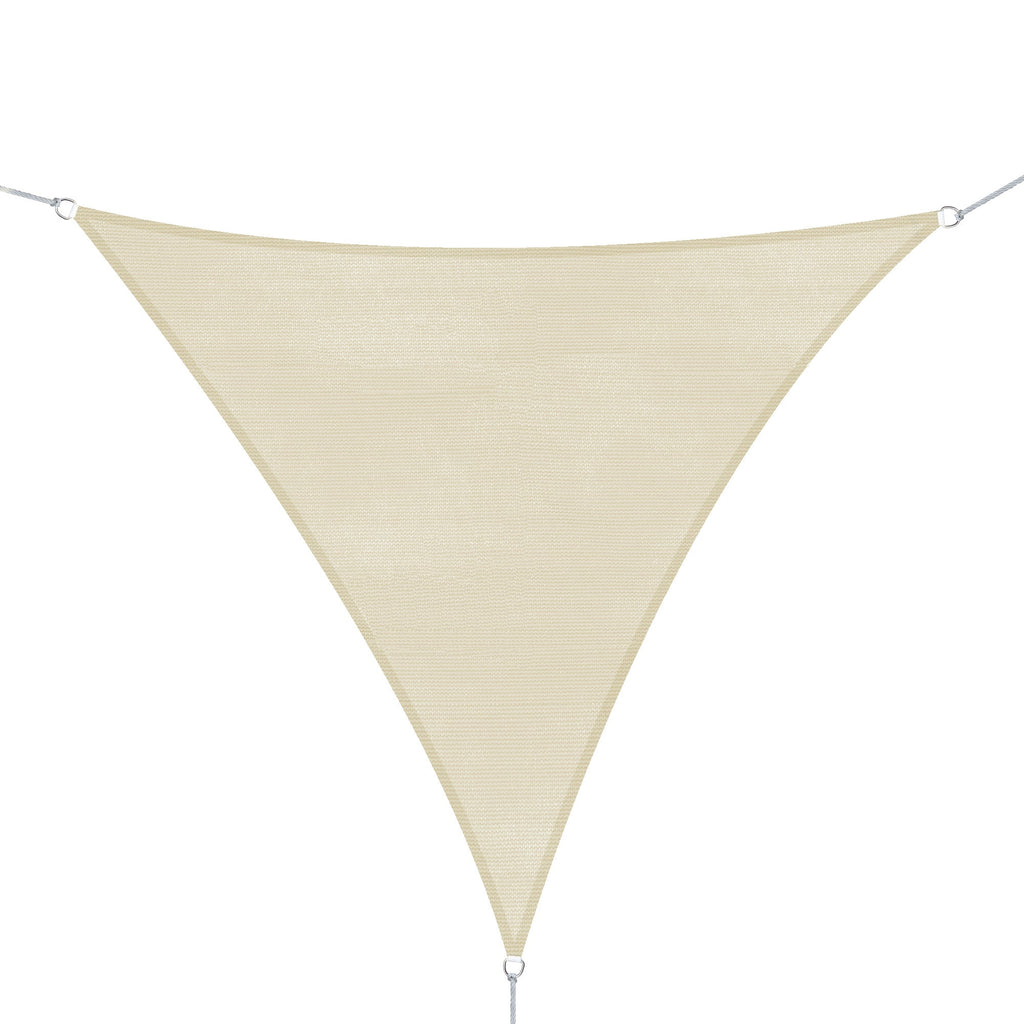 EASYCOMFORT Triangular awning - Sail awning - Anti UV - Cream - 5x5x5m