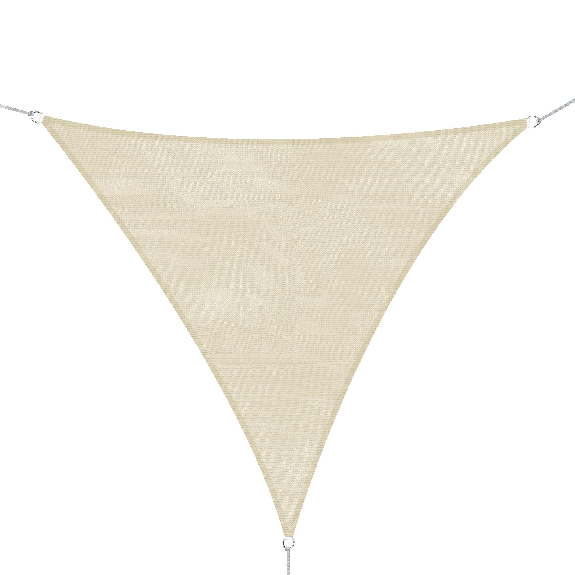 EASYCOMFORT Triangular awning - Sail awning - Anti UV - Cream - 5x5x5m