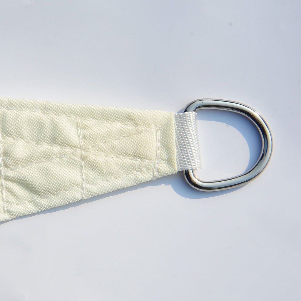 EASYCOMFORT Sunshade Sails driehoekig zonnescherm 6x6x6m, crème