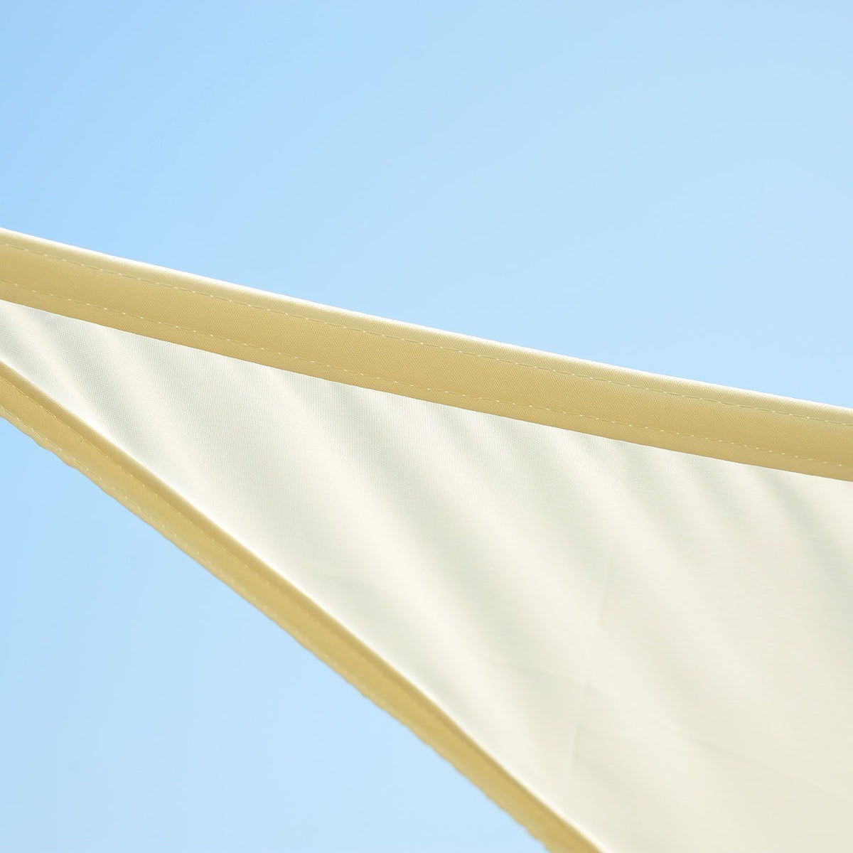 EASYCOMFORT Sunshade Sails driehoekig zonnescherm 6x6x6m, crème