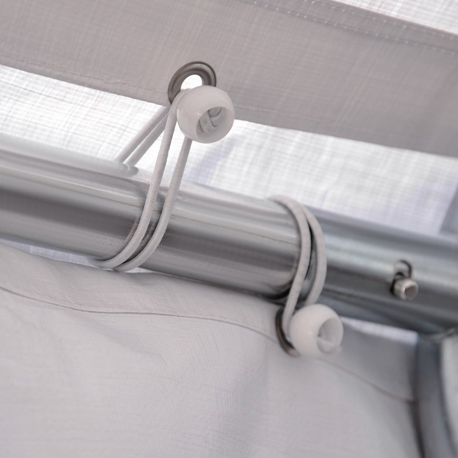 Easycomfort Tendone per Feste 6x4m with Pareti Rimovibili, Porte e 6 Finestre, white