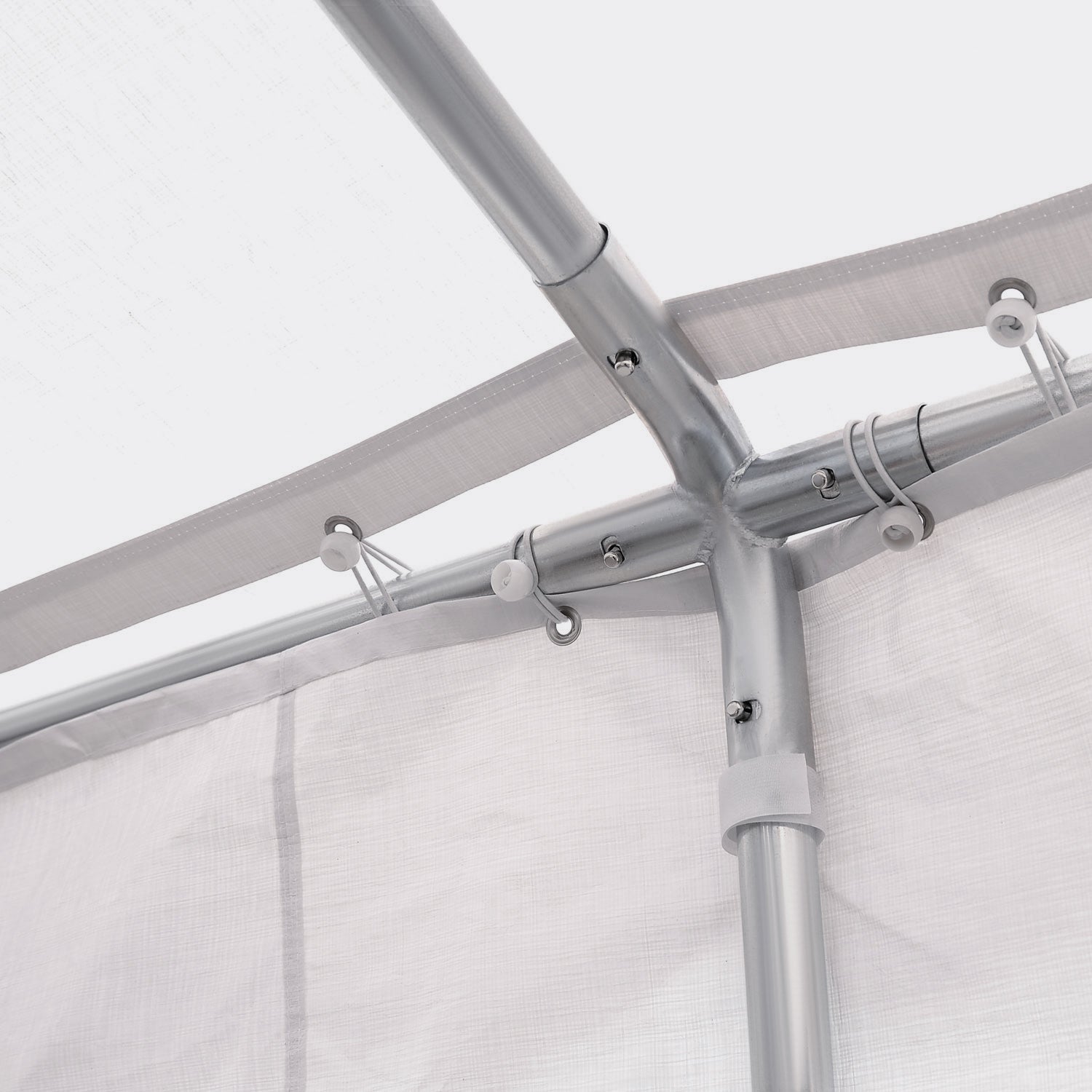 Easycomfort Tendone per Feste 6x4m with Pareti Rimovibili, Porte e 6 Finestre, white