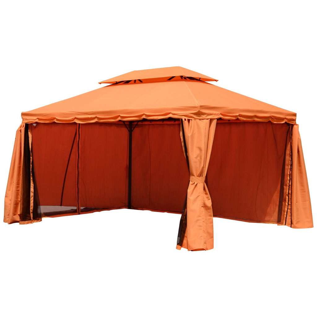 EASYCOMFORT Luxury Gazebo Garden Tent with Water-repellent Canopy 3x4m