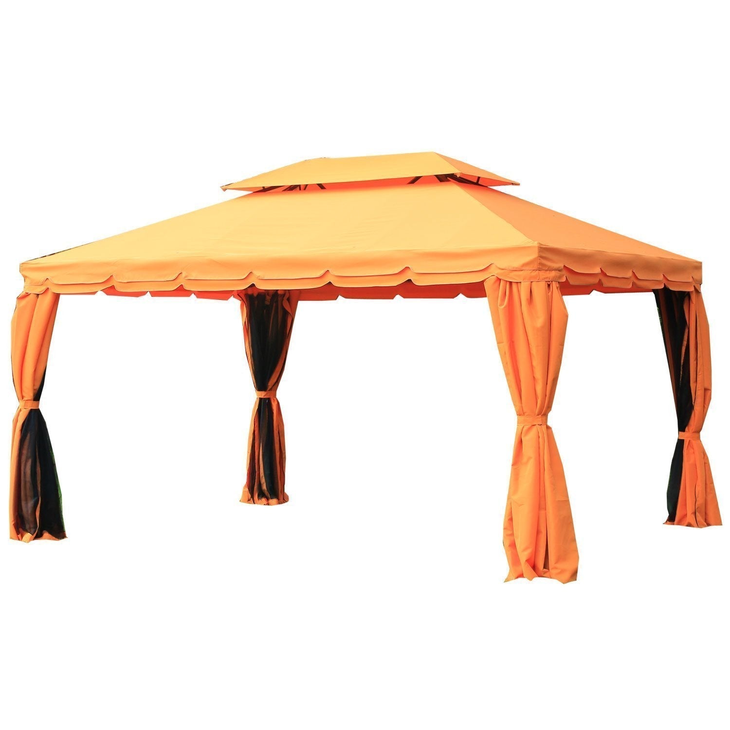 EASYCOMFORT Luxury Gazebo Garden Tent with Water-repellent Canopy 3x4m