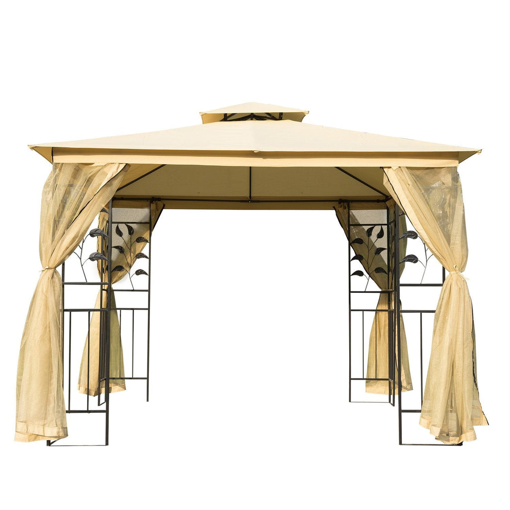 EASYCOMFORT Garden Gazebo 3x3m tuinpaviljoen, beige