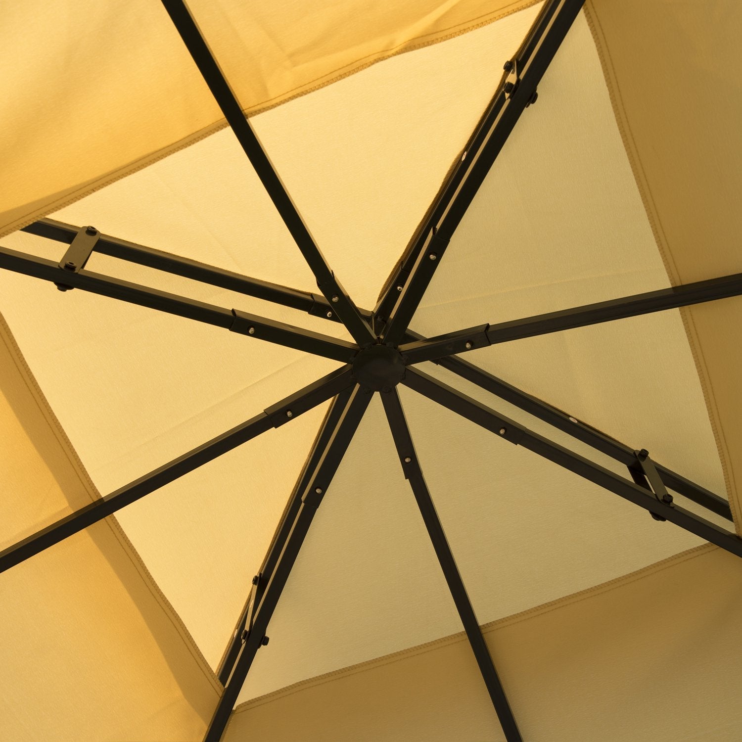 EASYCOMFORT Garden Gazebo 3x3m tuinpaviljoen, beige