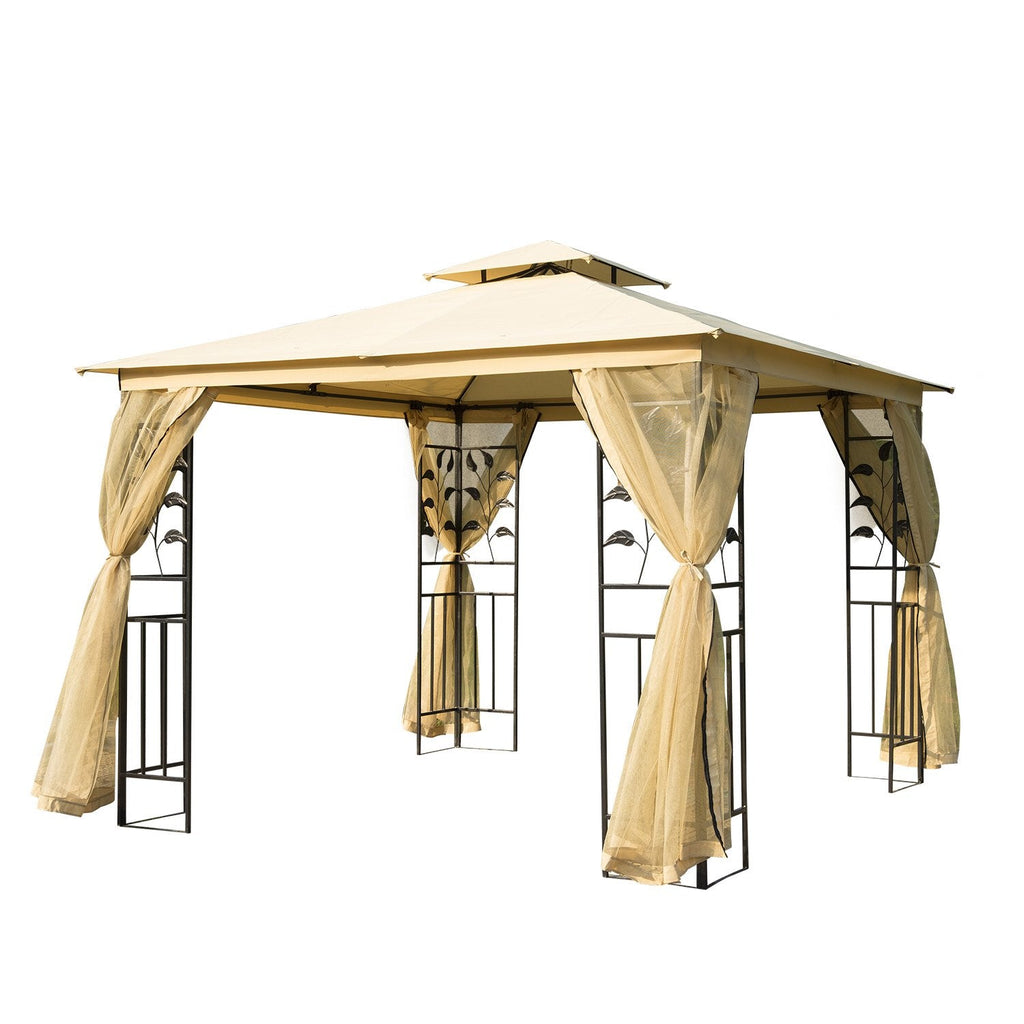 EASYCOMFORT Garden Gazebo 3x3m tuinpaviljoen beige