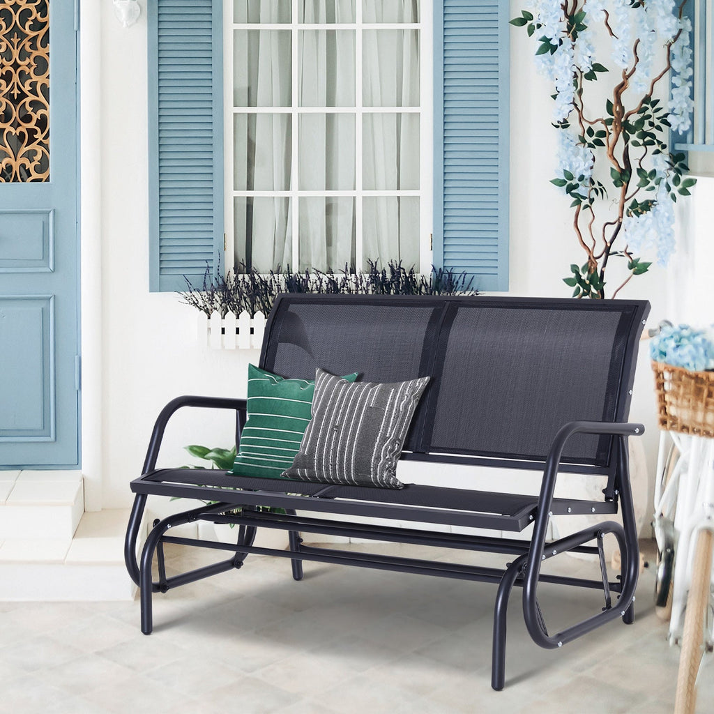 EasyComfort Schommelbank 2-zits met metalen frame 120 × 70 × 88cm