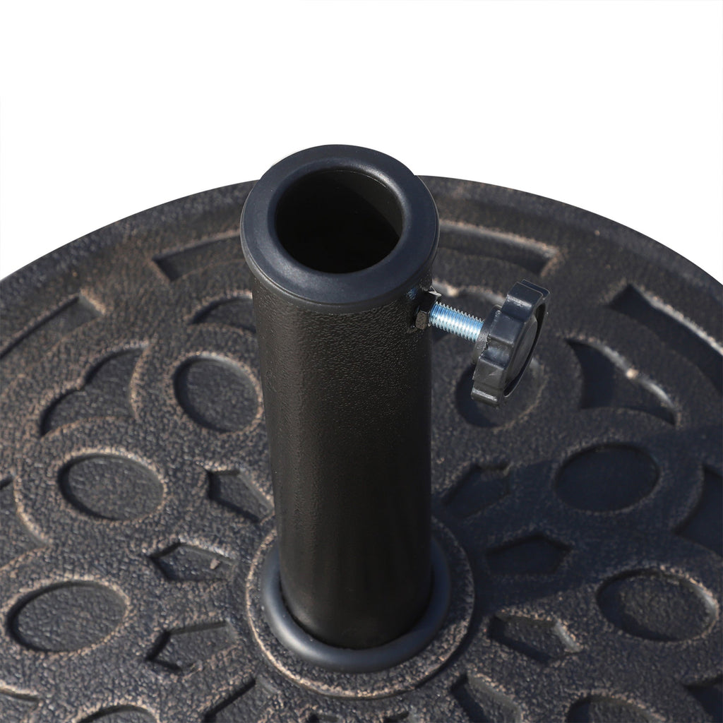 EasyComfort Umbrella Base Parasolvoet 12kg, hars Φ48.5x34 cm voor palen 38-48 mm, brons