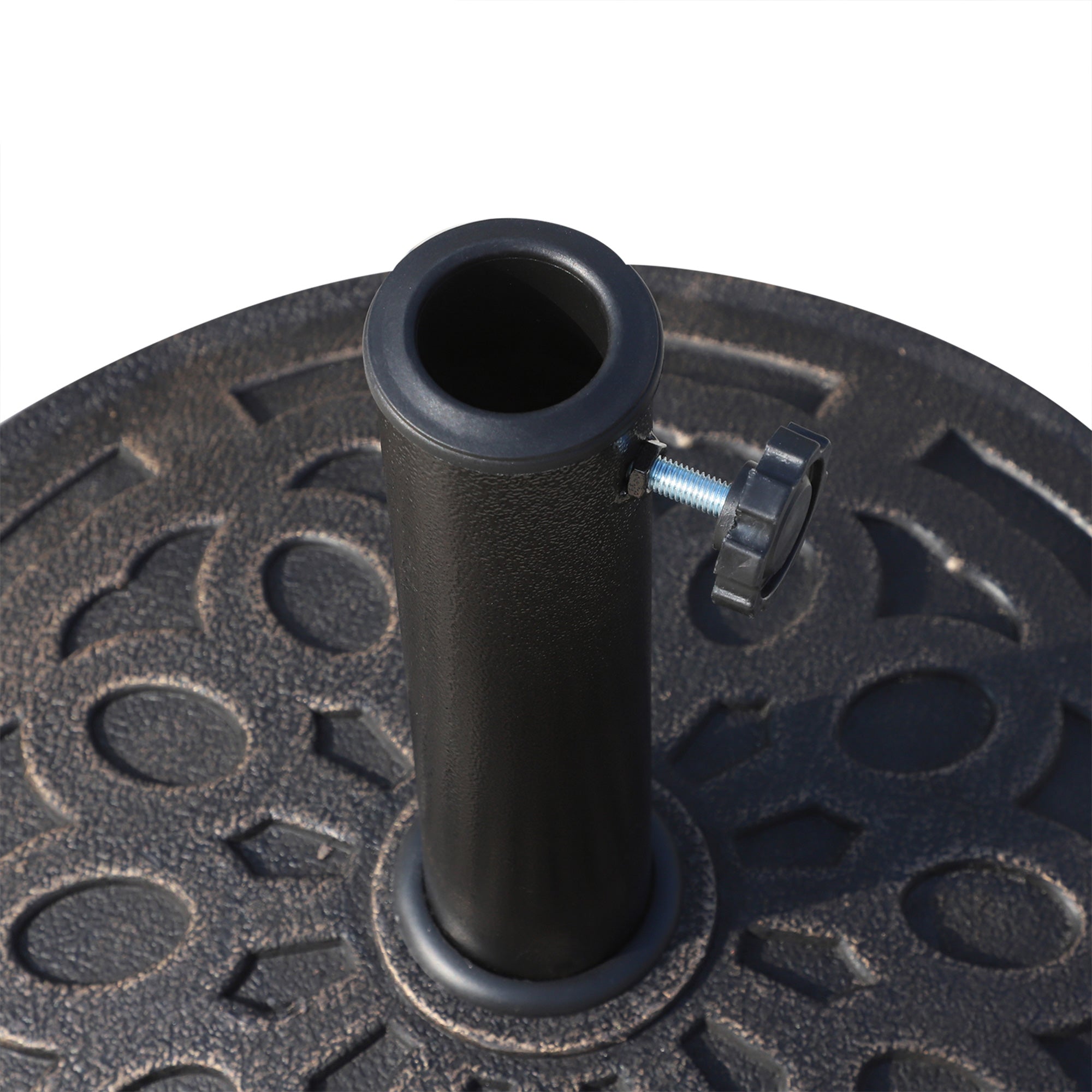 EasyComfort Umbrella Base Parasolvoet 12kg, hars Φ48.5x34 cm voor palen 38-48 mm, brons