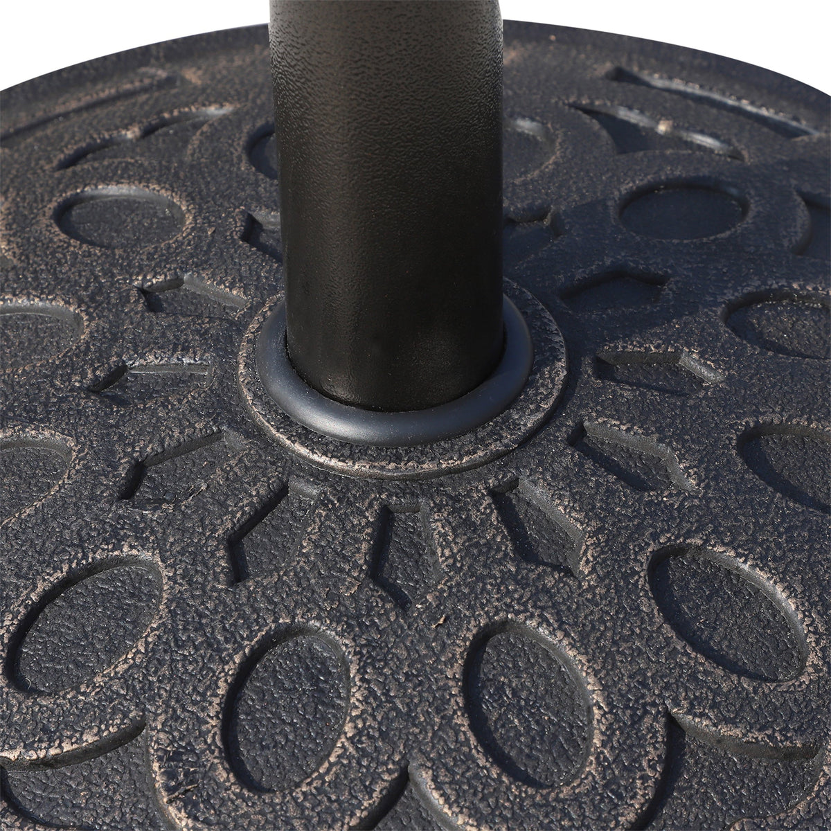 EasyComfort Umbrella Base Parasolvoet 12kg, hars Φ48.5x34 cm voor palen 38-48 mm, brons