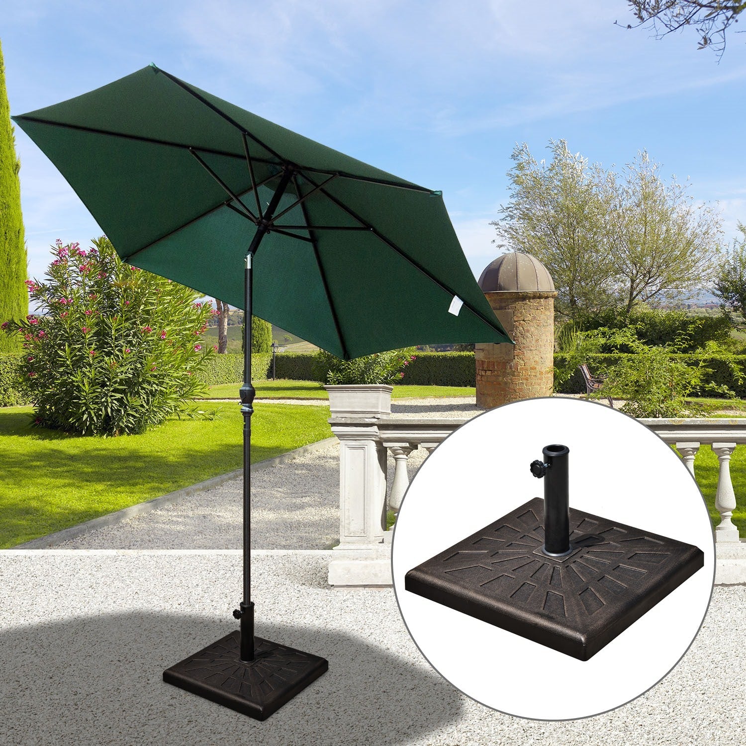 EASYCOMFORT Base for Garden Umbrella Diameter 3.8-4.8cm Weight 16.8Kg