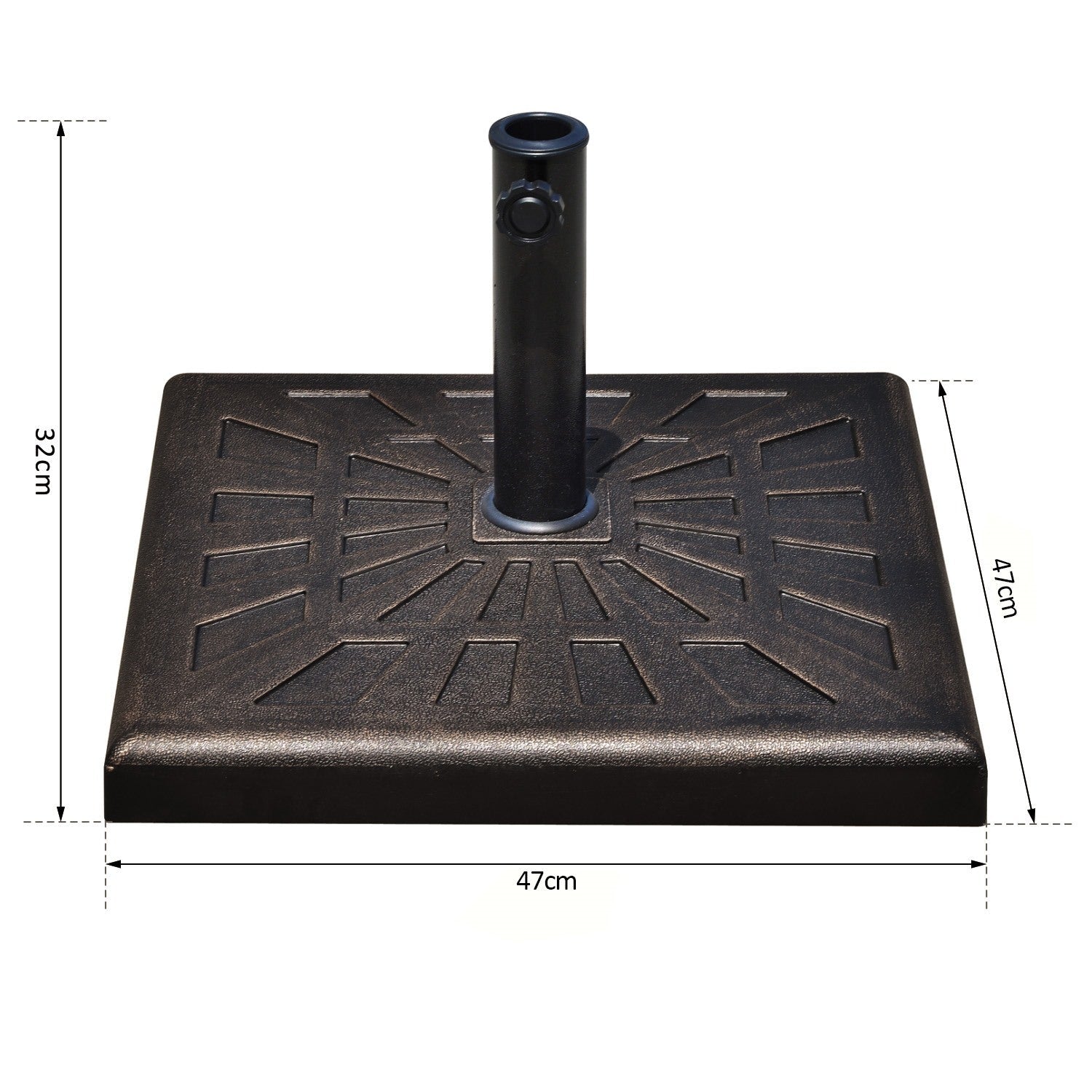EASYCOMFORT Base for Garden Umbrella Diameter 3.8-4.8cm Weight 16.8Kg