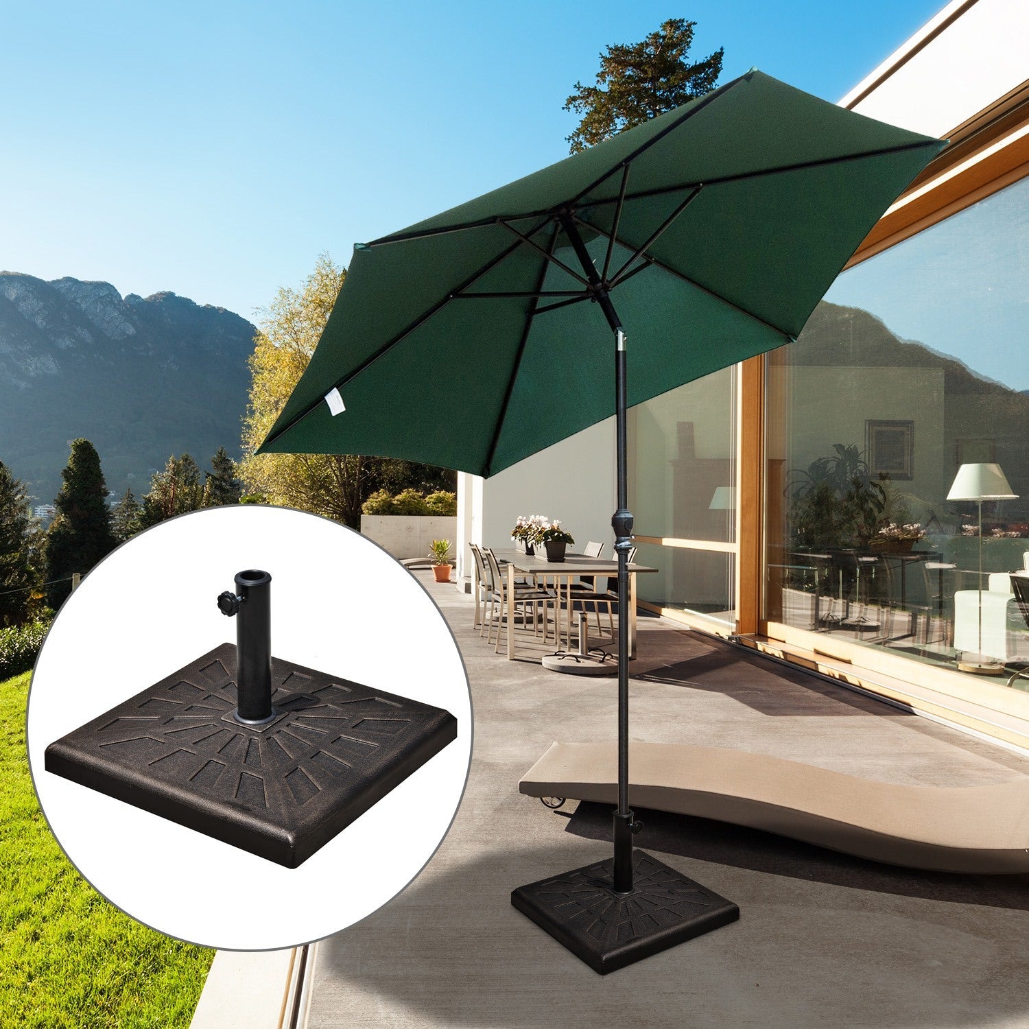 EASYCOMFORT Base for Garden Umbrella Diameter 3.8-4.8cm Weight 16.8Kg