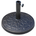 EASYCOMFORT Round Resin Umbrella Base, Brown Φ44x33cm