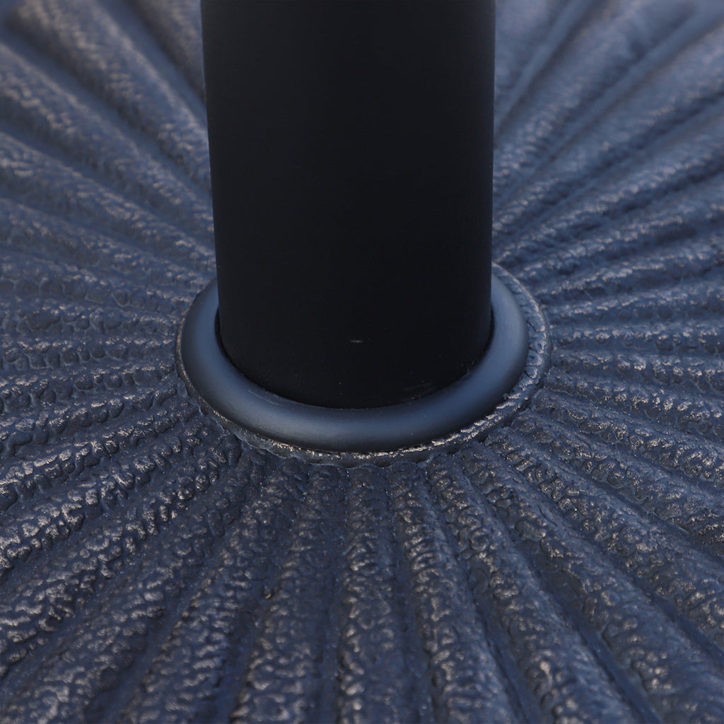 EASYCOMFORT Round Umbrella Base for Poles Ø3.8-4.8cm with Decoration and Knob, Weight 15kg Ø49x32cm