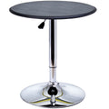 EasyComfort Tavolino da Bar Cromato, Tavolo Rotondo Regolabile in Altezza with Sistema Lift Up, Piano Rotondo Girevole 360° Φ63x67-93cm