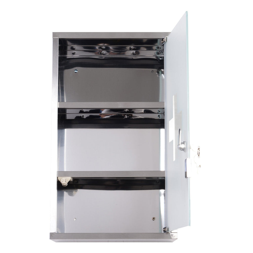 Easycomfort Armadietto medicinali 50x30x18cm Cassetta mobile bagno primo soccorso in acciaio inox with serratura