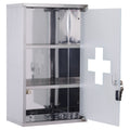 Easycomfort Armadietto medicinali 50x30x18cm Cassetta mobile bagno primo soccorso in acciaio inox with serratura