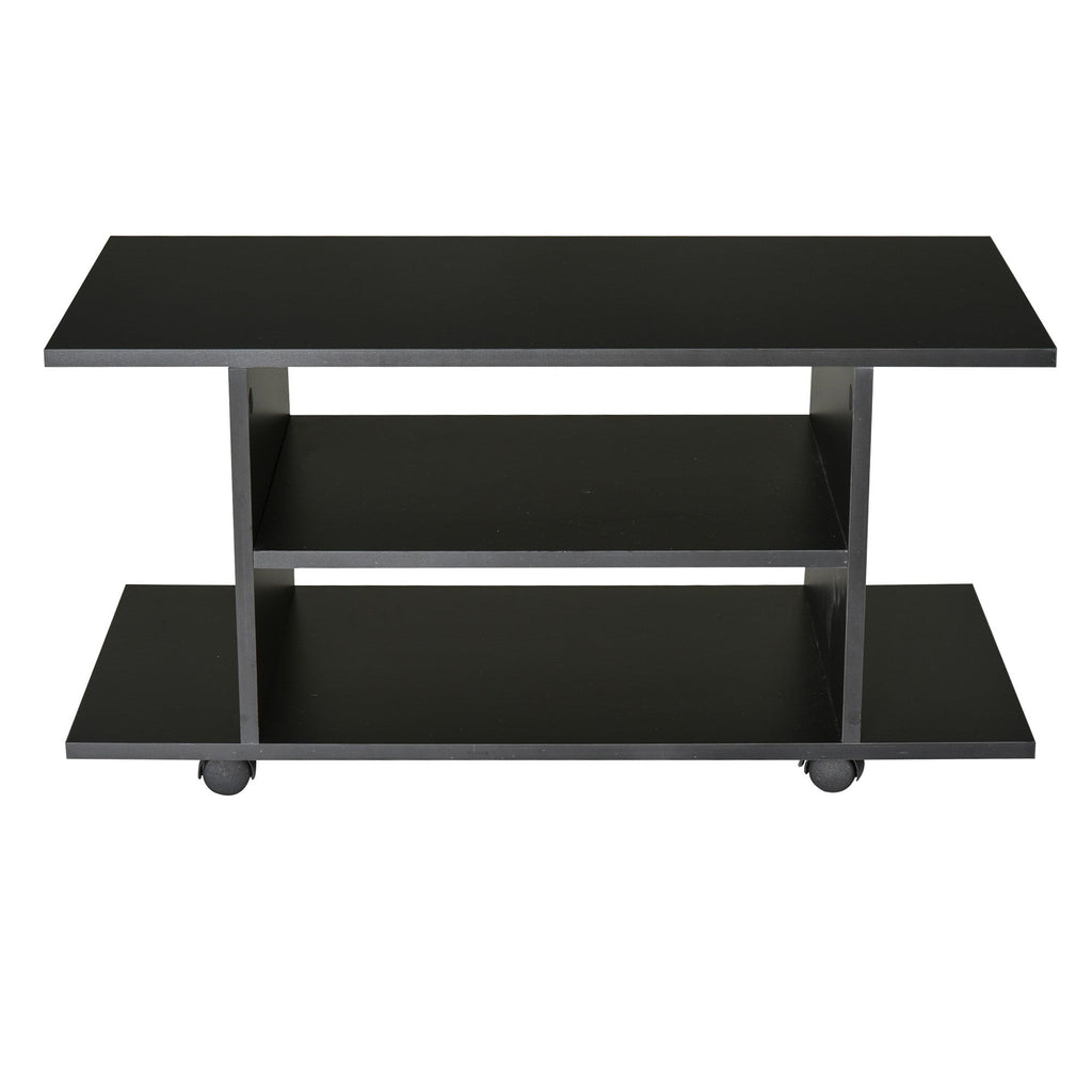Easycomfort Mobile TV Moderno with Ruote, Mobiletto TV in Legno, 80 × 40 × 40cm black