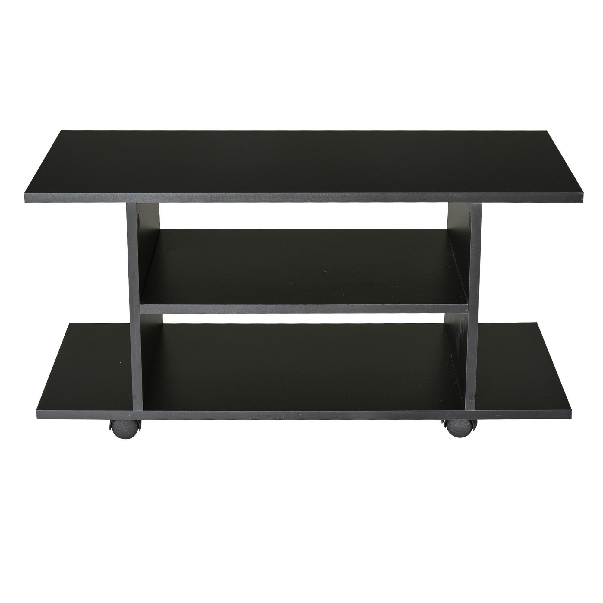 Easycomfort Mobile TV Moderno with Ruote, Mobiletto TV in Legno, 80 × 40 × 40cm black
