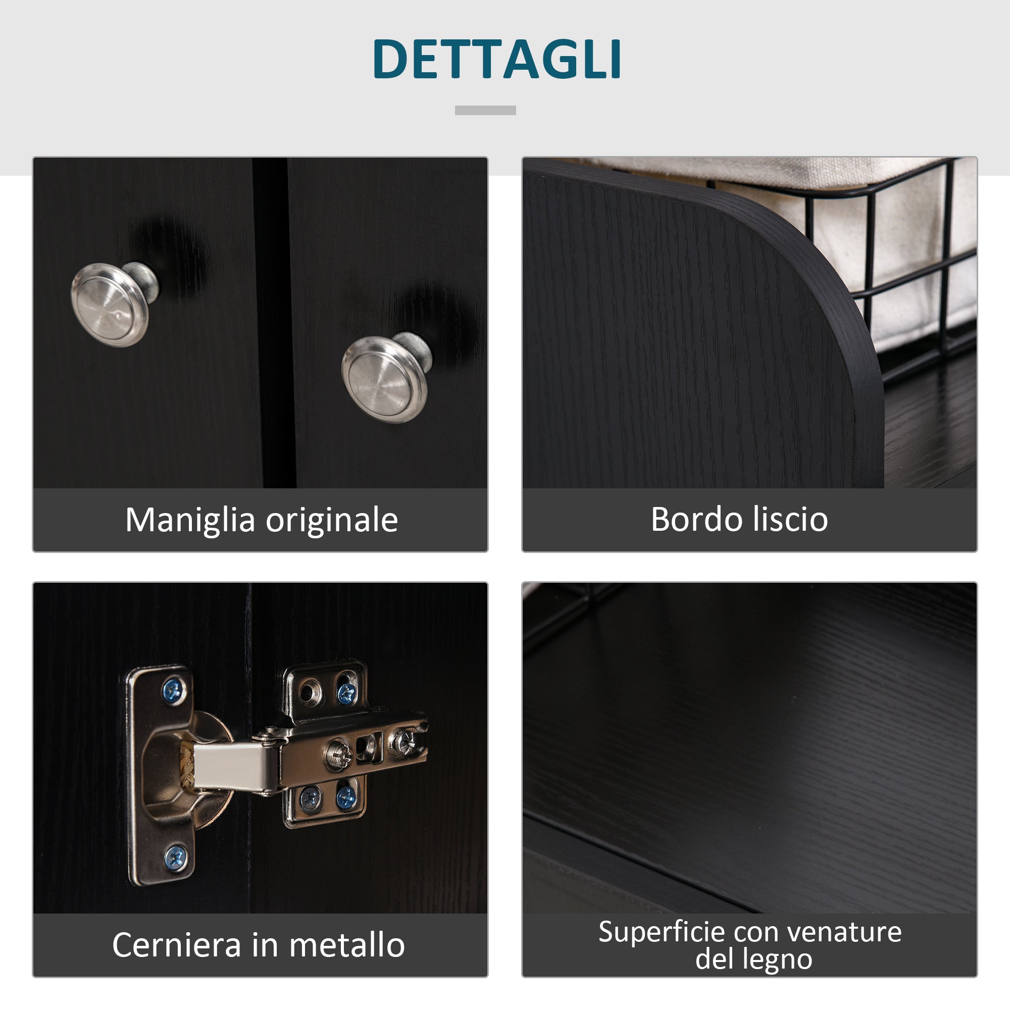Easycomfort Armadio Scarpiera Salvaspazio Regolabile, Scarpiera Moderna in Legno per 12 Paia di Scarpe with 4 Ripiani Aperti, 83x30x90 cm, black