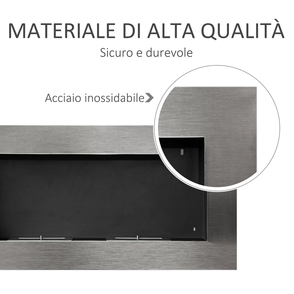 EasyComfort bio-ethanol haard wandmodel met 2 branders 110 x 54 x 14 cm