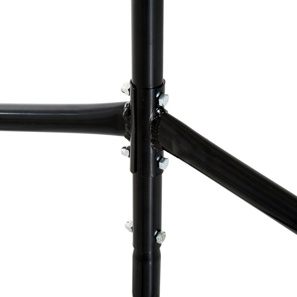 EasyComfort Rella Appendiabiti Attaccapanni in Metallo, Stand per Vestiti with Rotelle, black, 150x60x170cm
