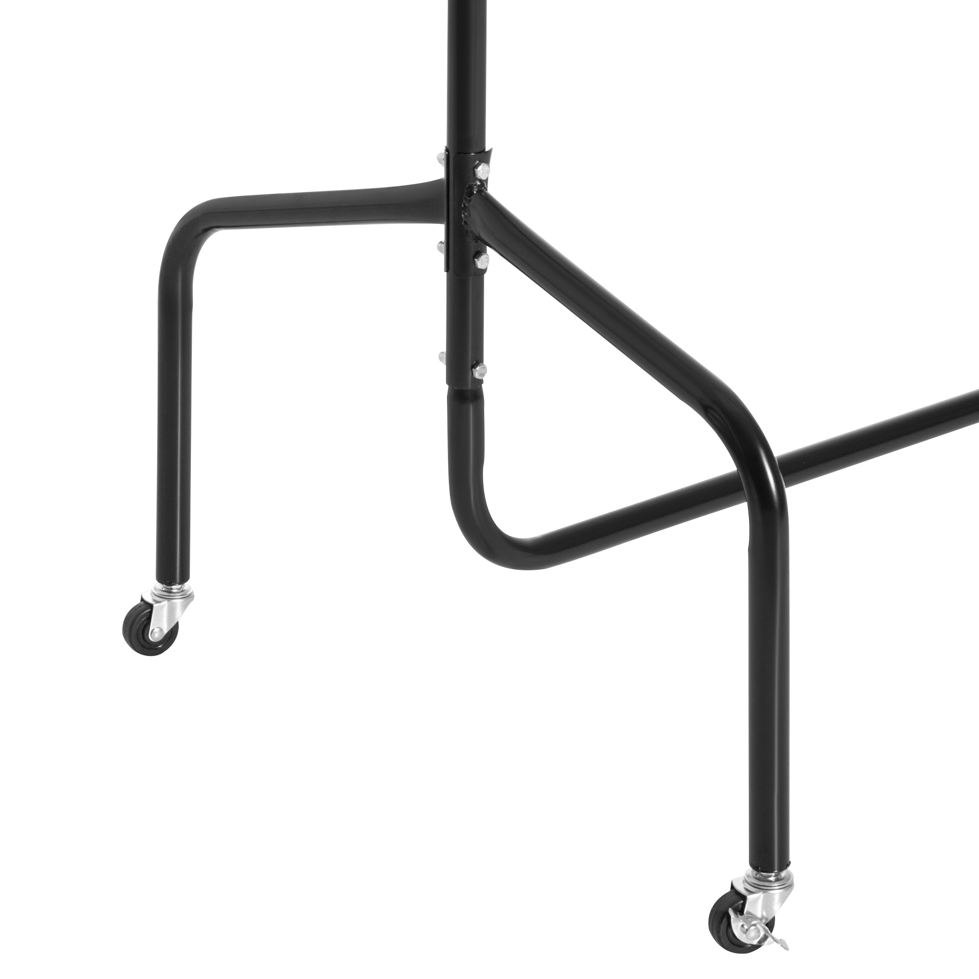 EasyComfort Rella Appendiabiti Attaccapanni in Metallo, Stand per Vestiti with Rotelle, black, 150x60x170cm