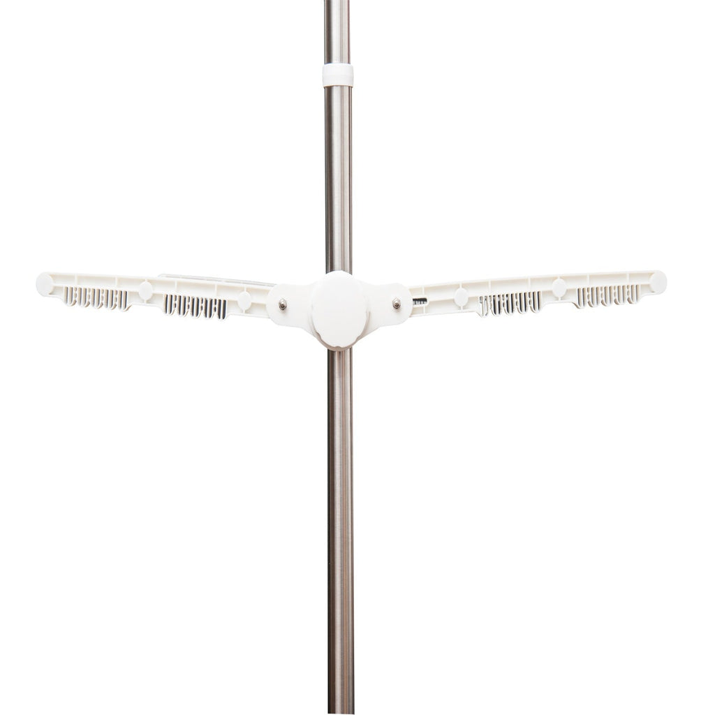 EasyComfort inklapbaar droogrek met 6 wielen 142x55x172 cm