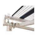 EASYCOMFORT Awning with Arms 2.5x2m Manual Roller in Aluminum and Blue and White Polyester