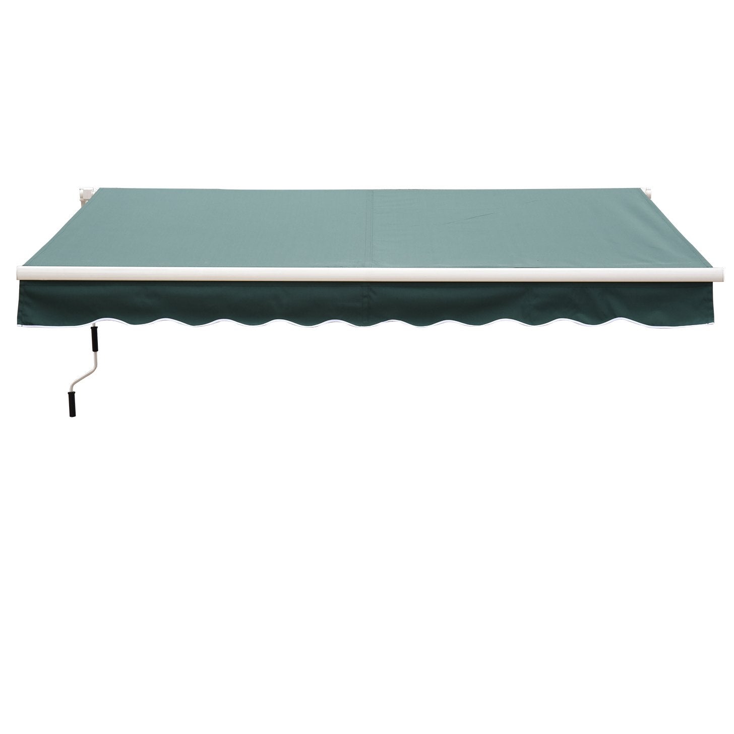 EASYCOMFORT Awning with Arms 2.5x2m Manual Roller in Aluminum and Green Polyester