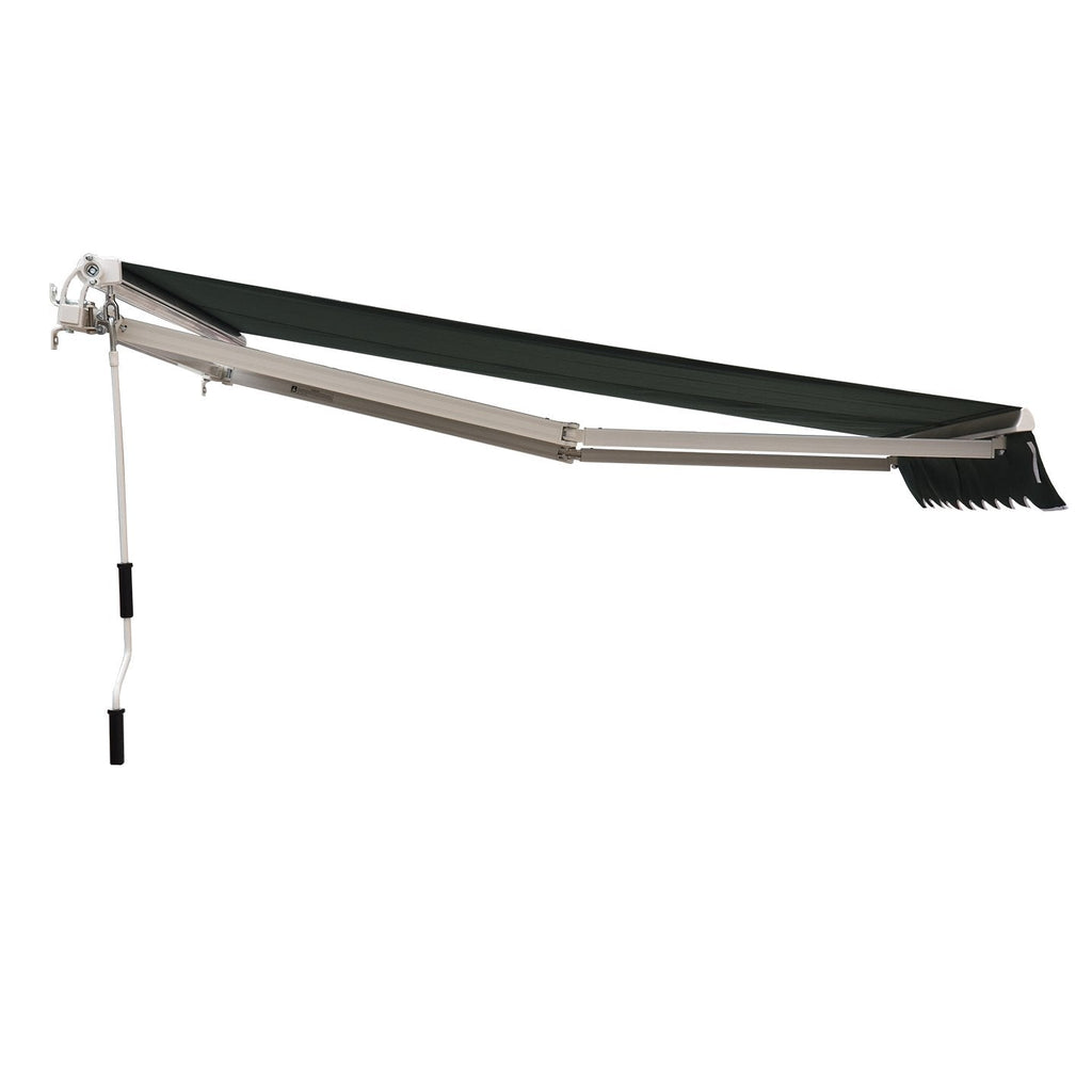 EASYCOMFORT Awning with Arms 2.5x2m Manual Roller in Aluminum and Green Polyester